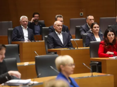 Janez Jan&scaron;a, predsednik SDS,predsednica republike Nata&scaron;a Pirc Musar je na lastno pobudo prvič nagovorila poslance - 13.12.2023 &ndash; Državni zbor RS - 15. redna seja DZ &ndash; //FOTO: Bojan Velikonja