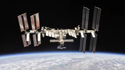 FILED - 04 October 2018, ---: A general view of the International Space Station (ISS) orbiting Earth. Photo: -/NASA/dpa - ATTENTION: editorial use only and only if the credit mentioned above is referenced in full