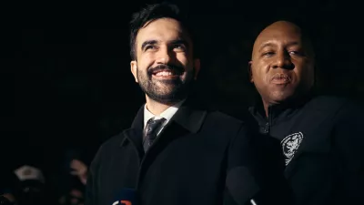 New York mayoral candidate Zohran Mamdani listens to a question during a press conference at Dutch Kills Playground on Monday, Nov. 3, 2025, in the Queens borough of New York. (AP Photo/Andres Kudacki)