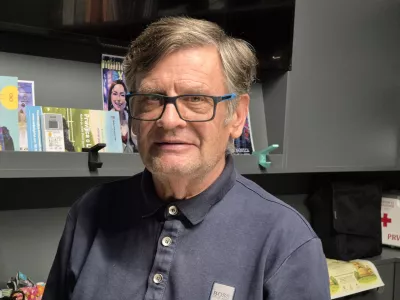 Nova Gorica, XCenter.Izjava po seji sveta Javnega zavoda GO! 2025 EPK Nova Gorica-Gorica.Predsednik sveta zavoda Marjan Zahar.