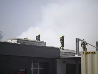 09.11.2025 Požar Preserje - LIP Radomlje - Gasilci.- gasenje požaraFoto: Nik Erik Neubauer