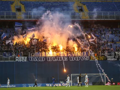 - hrva&scaron;ki nogometni navijači - Bad Blue Boys - 27.05.2017 - Zagreb - nogomet - GNK Dinamo &ndash; HNK Rijeka, hrva&scaron;ka nogometna liga - 36. kolo MAXtv Prva liga - - nogometni stadion Maksimir v Zagrebu   //FOTO: Luka Cjuha.