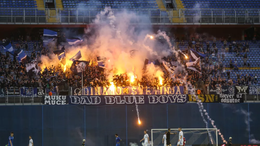 - hrva&scaron;ki nogometni navijači - Bad Blue Boys - 27.05.2017 - Zagreb - nogomet - GNK Dinamo &ndash; HNK Rijeka, hrva&scaron;ka nogometna liga - 36. kolo MAXtv Prva liga - - nogometni stadion Maksimir v Zagrebu   //FOTO: Luka Cjuha.