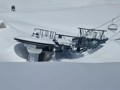 Kanin, zima 2023 /2024, zaprto smuči&scaron;če. Foto: Jure Črnič