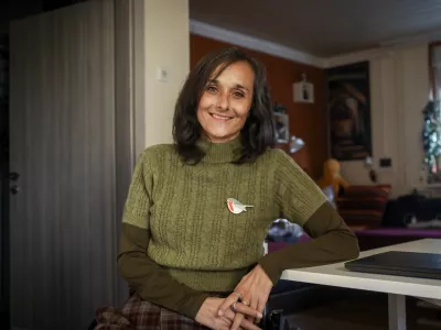 Nina Wabra Jakič: &raquo;Moč ni to, da iz bitke pride&scaron; smejoč, z ble&scaron;čečim ogrinjalom in sijočo krono na glavi. Po navadi pride&scaron; potolčen in razcapan.&laquo; / Foto: Luka Cjuha