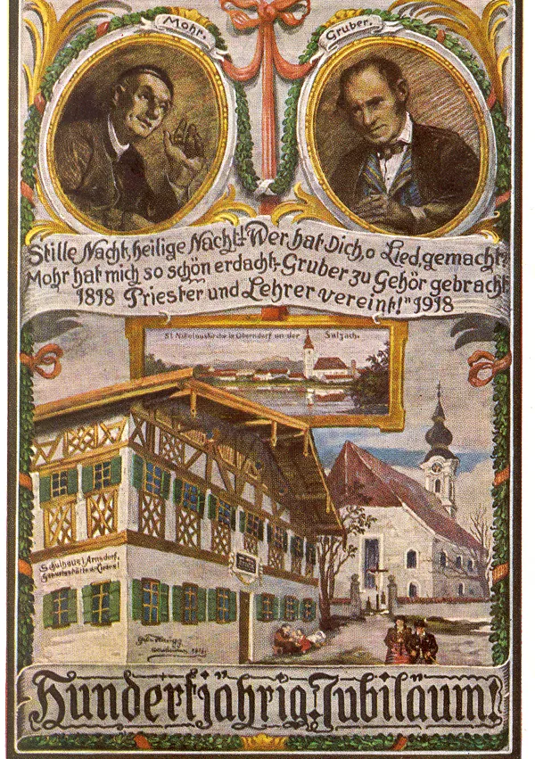 Plakat ob 100. obletnici božične pesmi Sveta noč / Foto: Wikipedija