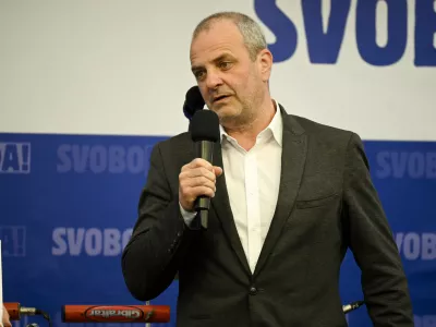 Gibanje SvobodaUro&scaron; Brežan- 6.04.2024 &ndash; 1. festival SVOBODE, Zbilje.  //FOTO: Nik Erik Neubauer