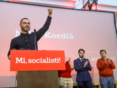 Miha Kordi&scaron;16.11.2025 - ustanovni kongres stranke Mi, socialisti! - dvorana Tabor - stranka Mi, socialistiFoto: Luka Cjuha