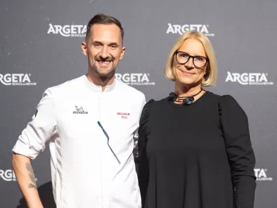 Mojmir &Scaron;iftar in Darja Teržan, izvr&scaron;na direktorica Atlantic Grupe. F Žiga Intihar