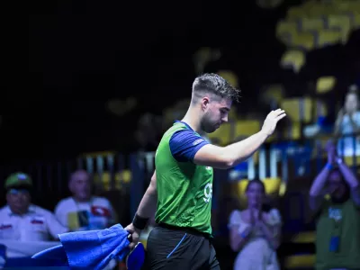 22.06.2025 - polfinale: Darko Jorgić VS Felix Lebrun, domači namiznoteni&scaron;ki turnir WTT Star Contender v Ljubljani FOTO: Nik Erik Neubauer