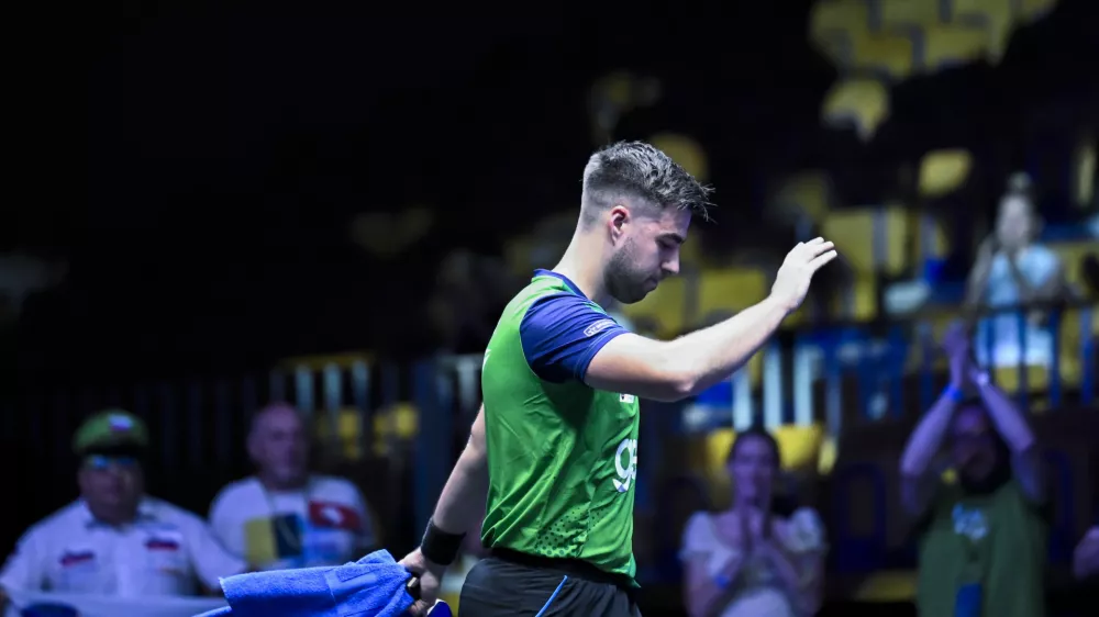 22.06.2025 - polfinale: Darko Jorgić VS Felix Lebrun, domači namiznoteni&scaron;ki turnir WTT Star Contender v Ljubljani FOTO: Nik Erik Neubauer