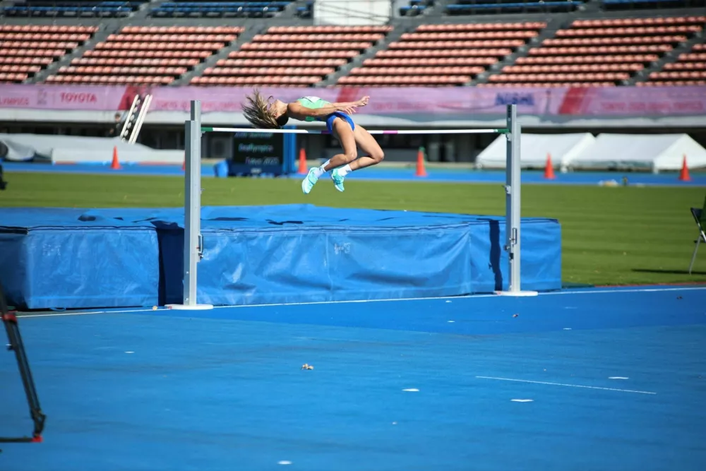 Najbolj se je izkazala skakalka v vi&scaron;ino Leja Glojnarič, ki je z uspe&scaron;nim skokom čez 1,67 metra osvojila bronasto medaljo. Foto: ZSIS 