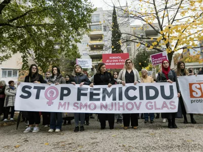 November 2025. Shod v Mostarju po &scaron;e enem femicidu