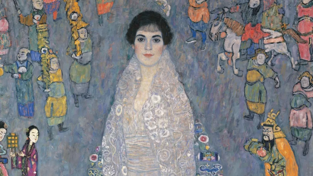 This image provided by Sotheby's shows Gustav Klimt's "Bildnis Elisabeth Lederer" (Portrait of Elisabeth Lederer), which sold for $236.4 million at auction Tuesday, Nov. 18, 2025, in New York. (Sotheby's via AP)