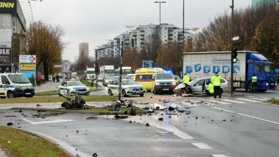 Nesreča Celov&scaron;ka cesta, 21. 11. 2025Foto: Jaka Gasar