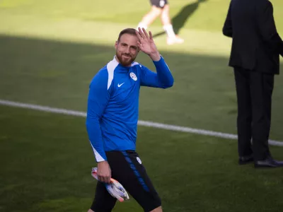 ReprezentancaNZSJan Oblak07.10.2025 Medijski termin in trening reprezentance Slovenije pred nadaljevanjem kvalifikacij za SP 2026, nogometni center Brdo pri KranjuFoto: Nik Erik Neubauer