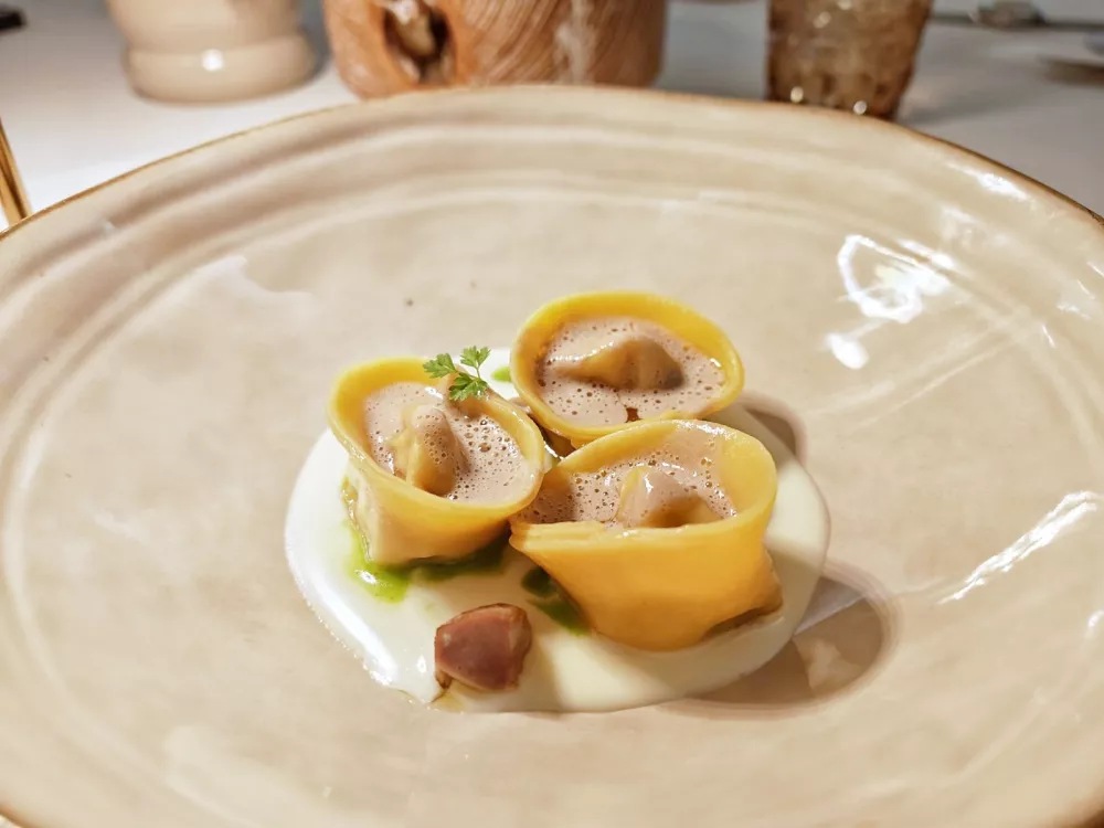 Tortelini s pi&scaron;čančjimi želodčki, Bistro Grad &Scaron;tanjel