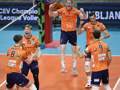 13.11.2025 ACH Volley - Dinamo Bukare&scaron;ta v drugem krogu kvalifikacij za evropsko ligo prvakovFoto: Nik Erik Neubauer