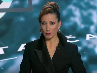 Erika Žnidar&scaron;ič med oddajo / Foto: zajem zaslona