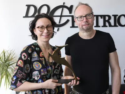 04.11.2025 - Ana Gligorijević in Jure Leskovec, Docentric, Zlata gazela 2025Foto: Nik Erik Neubauer  / Foto: Nik Erik Neubauer