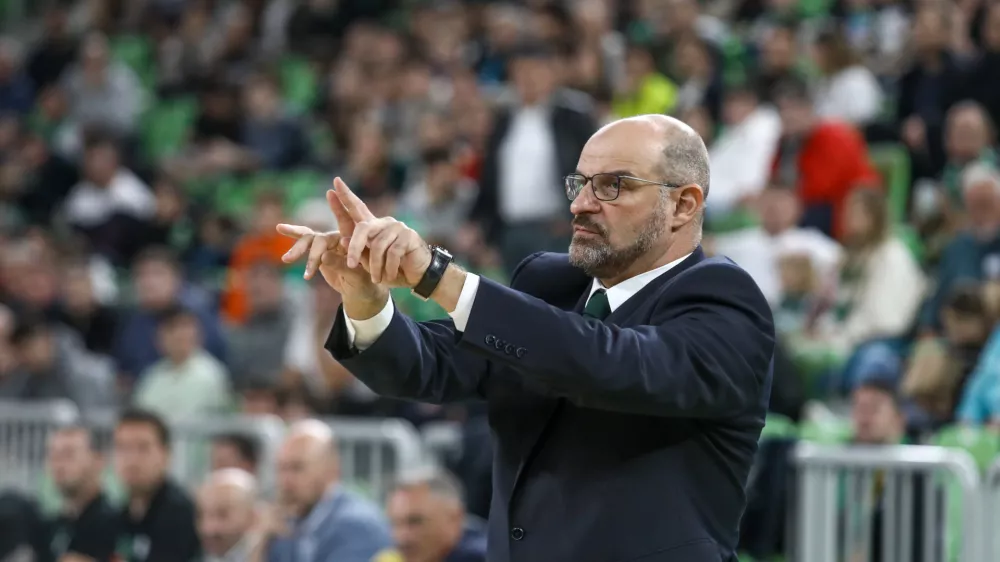 Zvezdan Mitrović19.11.2025 - Cedevita Olimpija - Hamburg ko&scaron;arka evropski pokalFoto: Luka Cjuha