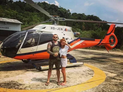 Ruski kriptoprevarant Roman Novak in njegova soproga Ana. 