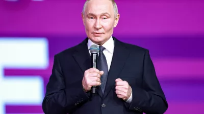 Russian President Vladimir Putin takes part in a ceremony for presenting the "WeAreTogether" International Award at Moscow's World Trade Centre in Moscow, Russia December 3, 2025. Sputnik/Alexander Scherbak/Pool via REUTERS ATTENTION EDITORS - THIS IMAGE WAS PROVIDED BY A THIRD PARTY.