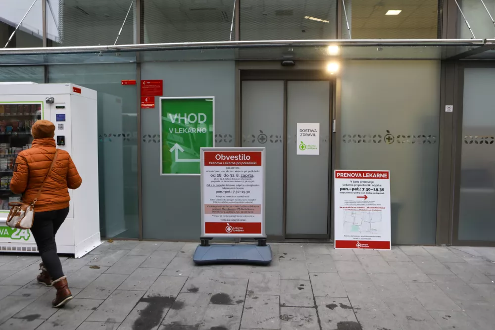 05.12.2025 - Lekarna Ljubljana dežurna lekarna, Njego&scaron;eva cesta Foto: Luka Cjuha