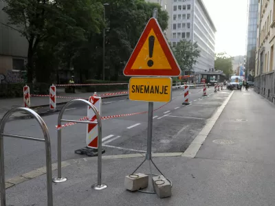 03.09.2025 - Snemanje filma - reklame - zapora ceste - Ljubljana Pražakova cestaFoto: Luka Cjuha