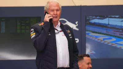 FILED - 01 March 2024, Bahrain, Sakhir: Helmut Marko, head of motorsport from the Oracle Red Bull Racing team, speaks on the phone in the paddock. Photo: Hasan Bratic/dpa