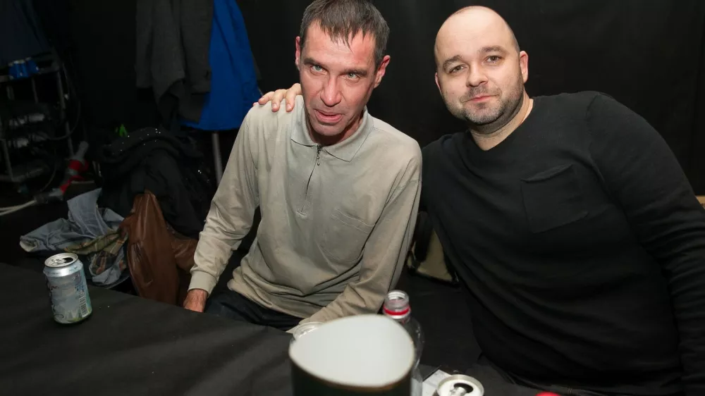 Entertainment, Ljubljana, Event (Izstekanih 10 Sounds of Slovenia, Kino Siska), Ales Hadalin, pevec in Bort Ross, pevec, 06-Dec-2016,,Image: 307808916, License: Rights-managed, Restrictions:, Model Release: no