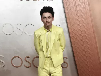 Timothee Chalamet arrives at the Oscars on Sunday, March 2, 2025, at the Dolby Theatre in Los Angeles. (Photo by Richard Shotwell/Invision/AP)
