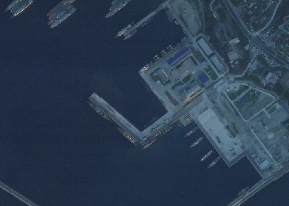 A satellite image shows the port of Novorossiysk before what Ukraine says was a strike on December 15, in Novorossiysk, Krasnodar Krai, Russia, in this image taken on December 5, 2025. Planet Labs PBC via REUTERS. THIS IMAGE HAS BEEN SUPPLIED BY A THIRD PARTY. MANDATORY CREDIT