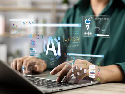 Businessman use artificial intelligence AI technology for enhanced work efficiency data analysis and efficient tools, Unlocking Work potential with AI solutions chatbot help solve work problems. / Foto: Gameph