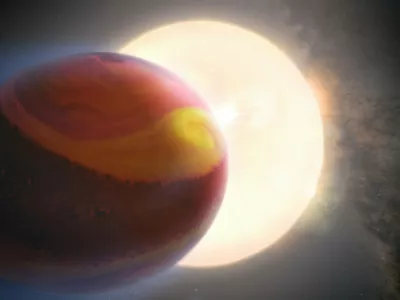 Umetni&scaron;ka upodobitev plesa med zvezdo in planetom. / Foto: Esa