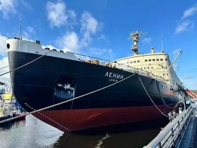 MURMANSK, RUSSIA - AUGUST 2: A view of the world's first nuclear icebreaker, the Lenin, which is converted into a museum after serving for over 30 years in the Arctic ice in Murmansk, Russia on August 2, 2025. Russian sailors first set out to explore the Northern Sea Route approximately 500 years ago, and the Lenin ship, which began its voyages in 1959, also played an important role in this adventure. Emre Gurkan Abay / AnadoluNo Use USA No use UK No use Canada No use France No use Japan No use Italy No use Australia No use Spain No use Belgium No use Korea No use South Africa No use Hong Kong No use New Zealand No use Turkey