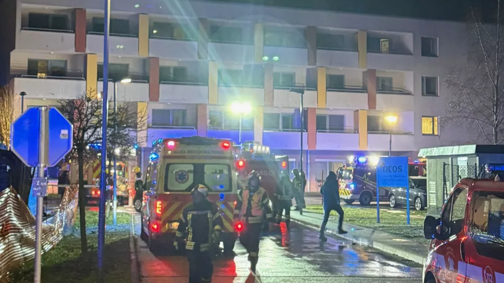 Notranje Gorice.Resevalna akcija zaradi pozara v domu starejsih v Notranjih Goricah.Foto: STA