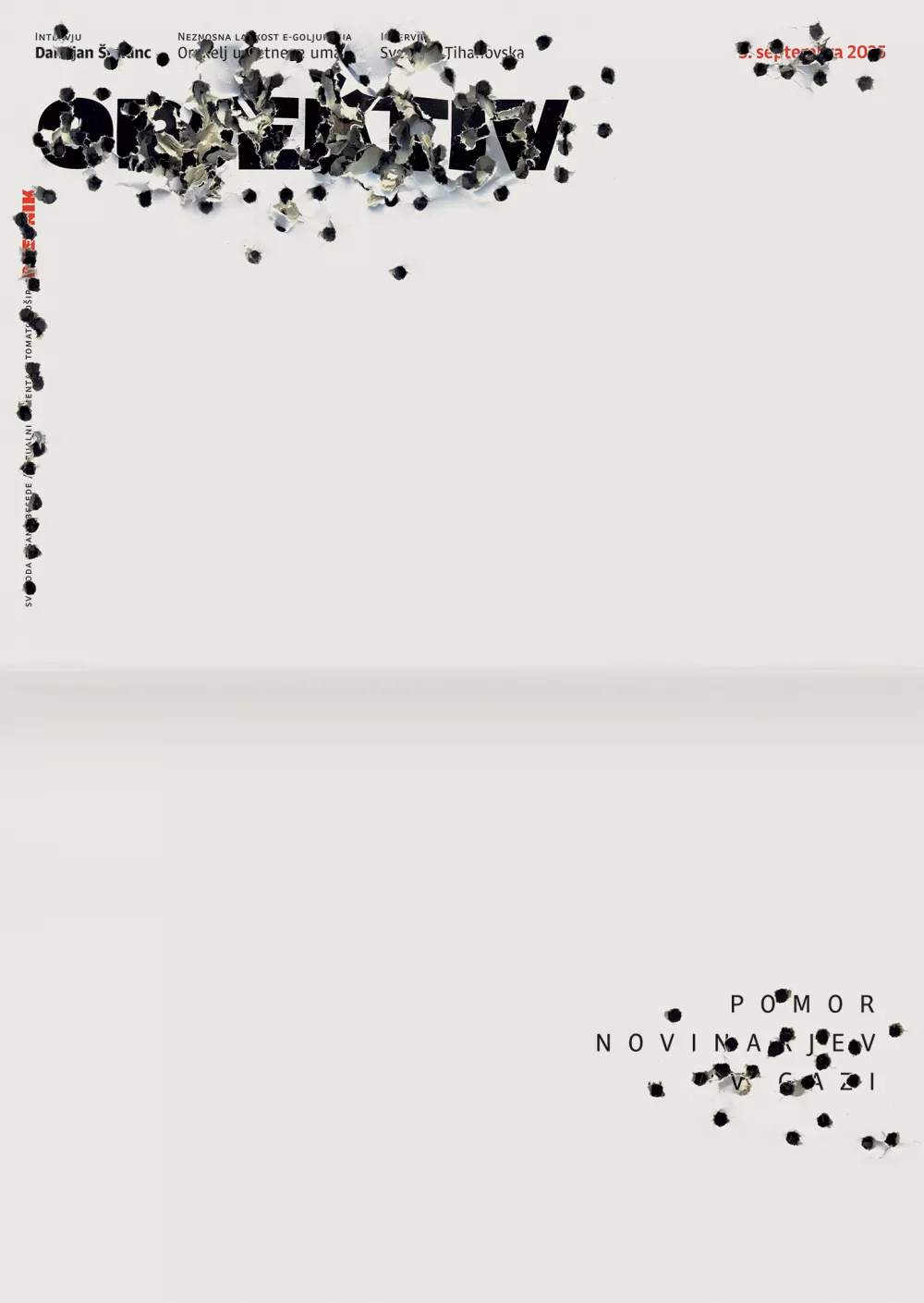 Tomato Ko&scaron;ir naslovnica Pomor novinarjev v Gazi