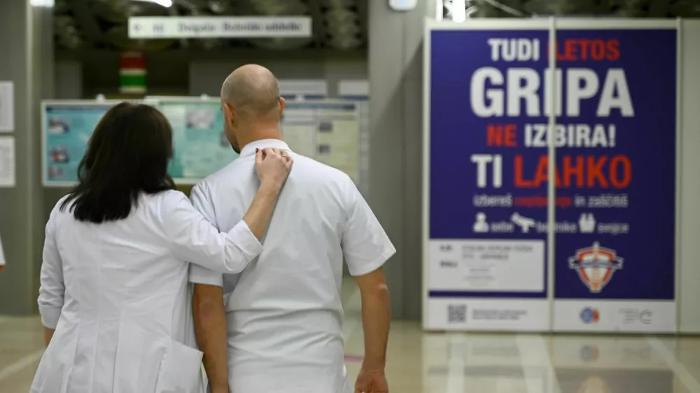 Gripa - 09.01.2024 &ndash; opozorilna stavka zdravnikov in zobozdravnikov - zdravniki in zobozdravniki zaradi neuresničenih zavez vlade iz že sklenjenih sporazumov opozorilno stavkali. protest //FOTO: Nik Erik Neubauer 