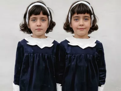 Ilustrativna slika, ki se običajno pojavlja ob zgodbi o dvojčicah Pollock. / Foto: Wikipedia/obdelava: Grok