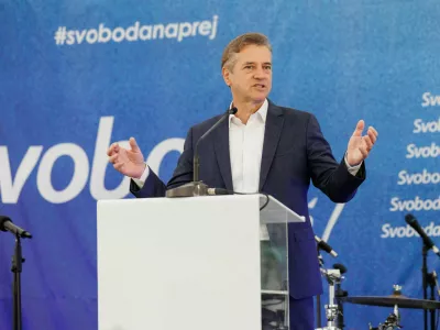 Radomlje, Arboretum Volcji potok.Festival Svobode stranke Gibanje Svoboda.Predsednik vlade Robert Golob.