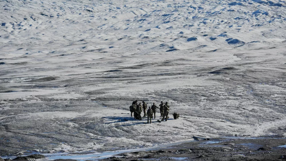 FILE -Danish military forces participate in an exercise with hundreds of troops from several European NATO members in Kangerlussuaq, Greenland, Sept. 17, 2025. (AP Photo/Ebrahim Noroozi, File)