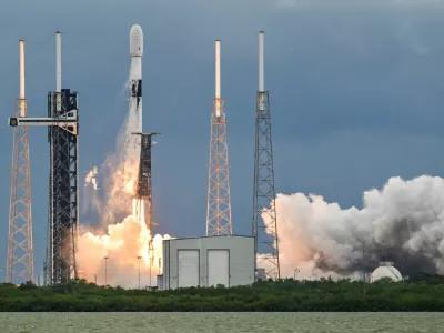 FILE PHOTO: A SpaceX Falcon 9 rocket lifts off from launch complex-40 carrying the European Space Agency Hera spacecraft on a mission to the asteroid Dimorphos, at the Cape Canaveral Space Force Station, in Cape Canaveral, Florida, U.S., October 7, 2024. REUTERS/Steve Nesius/File Photo
