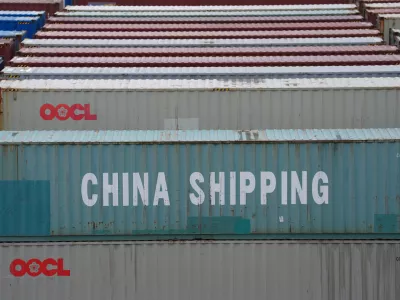 FILED - 09 July 2025, Hamburg: A container from China Shipping Container Lines (CSCL) stands among countless other containers at the Tollerort container terminal in the port of Hamburg. European Union firms are increasingly looking for new suppliers outside China to mitigate the effects of export restrictions imposed by Beijing, according to a survey released on Monday. Photo: Marcus Brandt/dpa