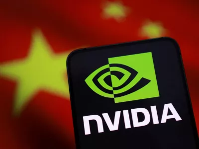 FILE PHOTO: Nvidia logo and Chinese flag are seen in this illustration taken August 27, 2025. REUTERS/Dado Ruvic/Illustration/File Photo