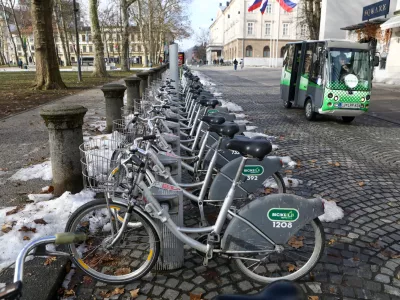 15.01.2026 - Postajali&scaron;če BicikeLJ, samopostrežni sistem izposoje koles v Ljubljani - mestno kolo - Foto: Luka Cjuha