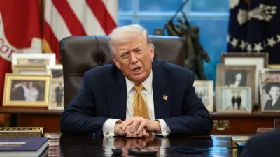 U.S. President Donald Trump is interviewed by Reuters White House correspondent Steve Holland (not pictured) during an exclusive interview in the Oval Office in the White House in Washington, D.C., U.S., January 14, 2026. REUTERS/Evelyn Hockstein