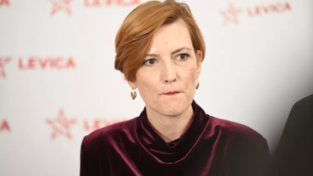 Asta Vrečko04.10.2025 - Redni kongres stranke Levica, na katerem bodo začeli postopke za imenovanje novega vodstva in potrjevali predvolilni sporazum o sodelovanju z zunajparlamentarno stranko VesnaFOTO: Nik Erik Neubauer