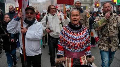 People march during a pro- Greenlanders demonstration, in Copenhagen, Denmark, Saturday, Jan. 17, 2026. (Emil Helms/Ritzau Scanpix via AP)