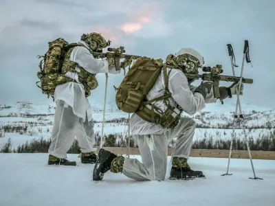 Vojaki med vajami na Norve&scaron;kem.